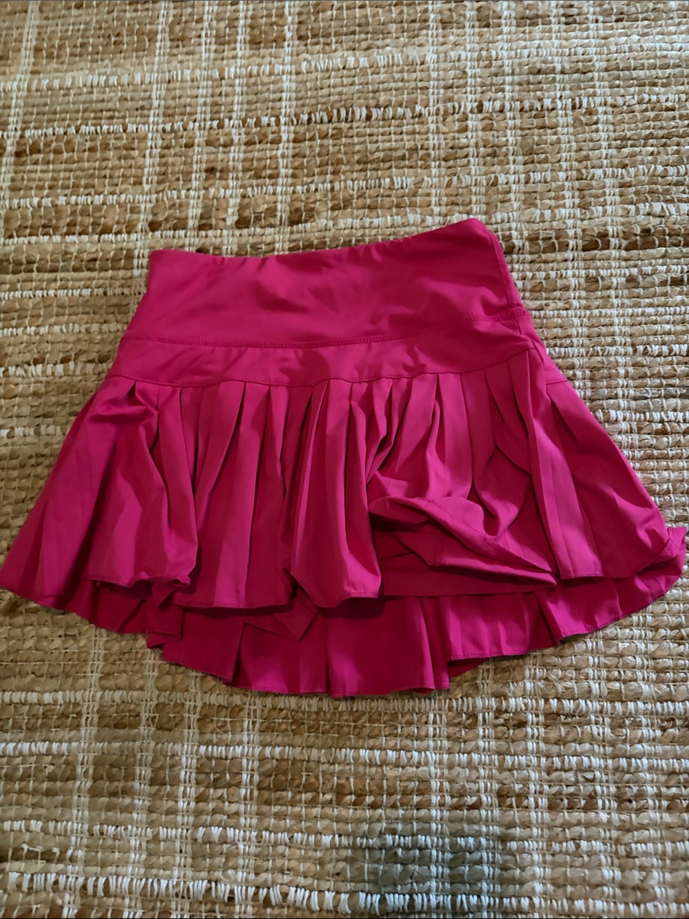 Flattering Pink Pleated Skater Skirt with Wide Waistband